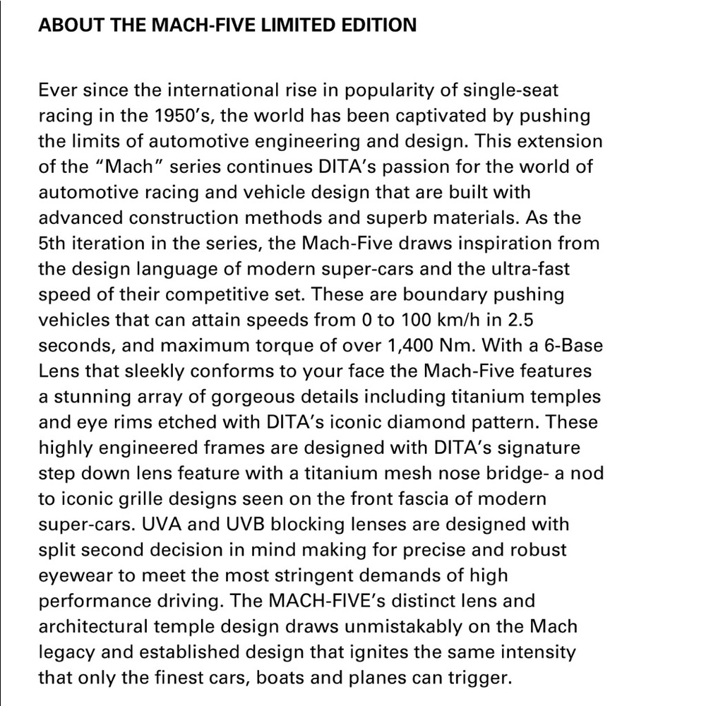 ✨😎✨Dita Mach-Five LIMITED EDITION✨😎✨ - Picture 4 of 7